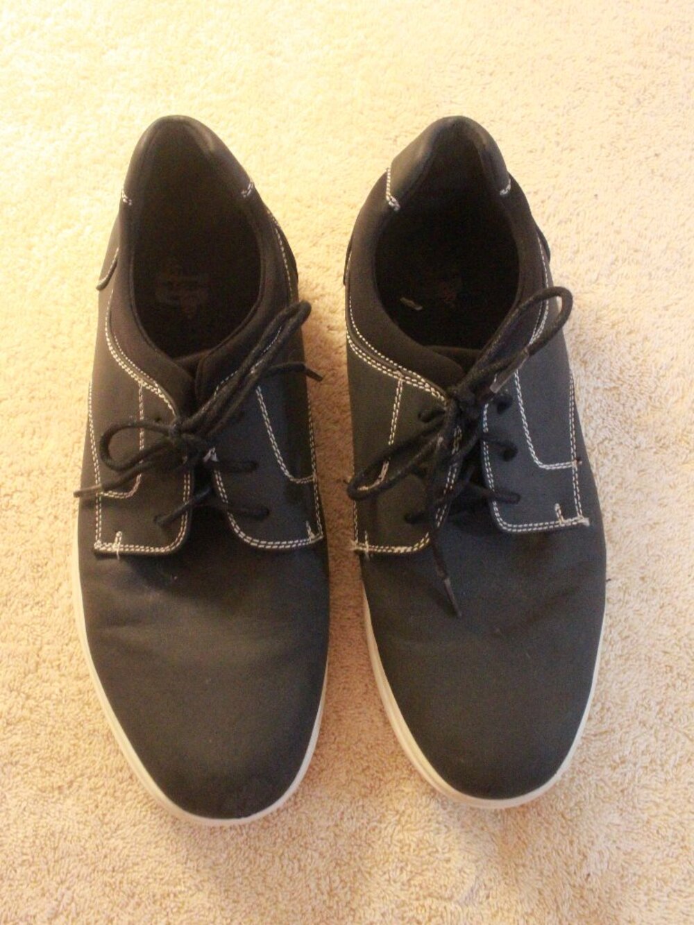 Black Lace-Up Casual Shoes, Size 7M